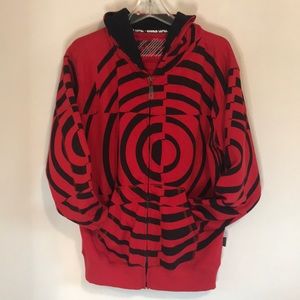 Ground Level red/black hooded sweatshirt size XL